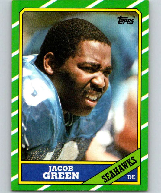 1986 Topps #206 Jacob Green Seahawks NFL Football Image 1