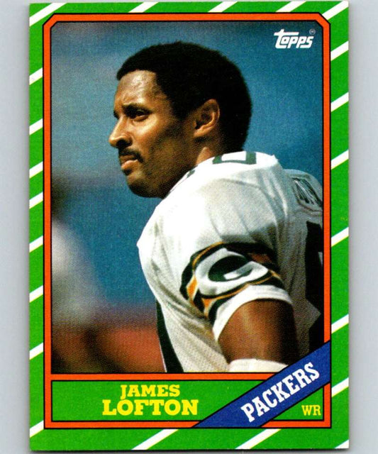 1986 Topps #218 James Lofton Packers NFL Football Image 1