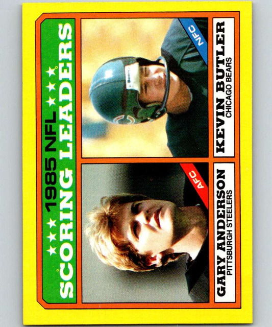 1986 Topps #228 Gary Anderson/Kevin Butler Scoring Leaders LL NFL Football