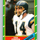 1986 Topps #231 Dan Fouts Chargers NFL Football