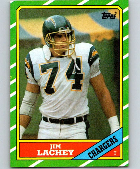 1986 Topps #238 Jim Lachey RC Rookie Chargers NFL Football