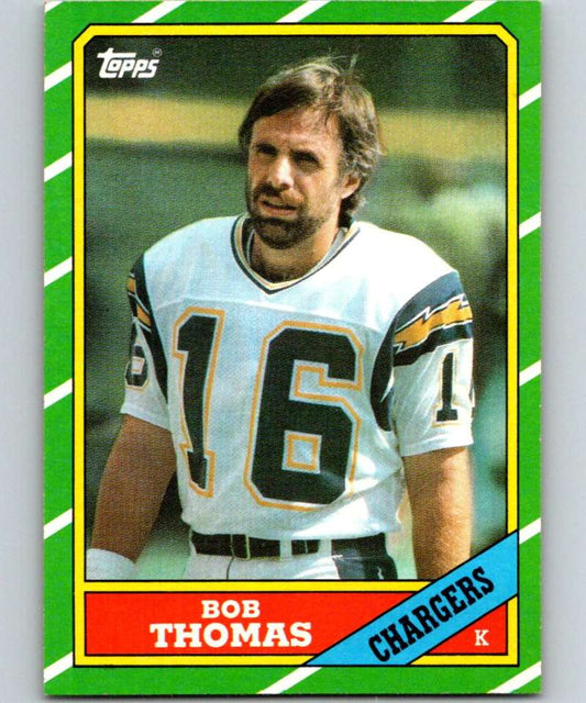 1986 Topps #239 Bob Thomas Chargers NFL Football Image 1
