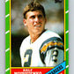 1986 Topps #241 Ralf Mojsiejenko Chargers NFL Football Image 1