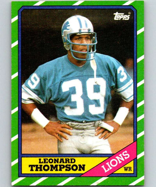 1986 Topps #247 Leonard Thompson Lions NFL Football Image 1