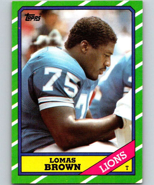 1986 Topps #248 Lomas Brown RC Rookie Lions NFL Football