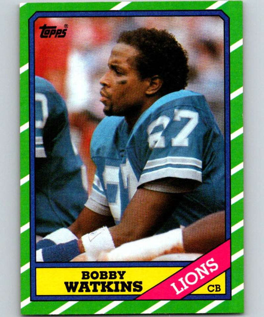 1986 Topps #253 Bobby Watkins Lions NFL Football Image 1