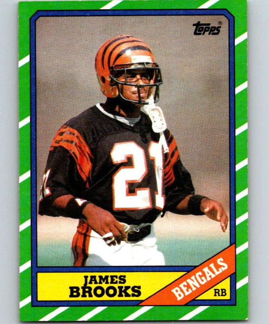 1986 Topps #256 James Brooks Bengals NFL Football Image 1