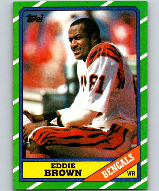 1986 Topps #260 Eddie Brown RC Rookie Bengals NFL Football Image 1