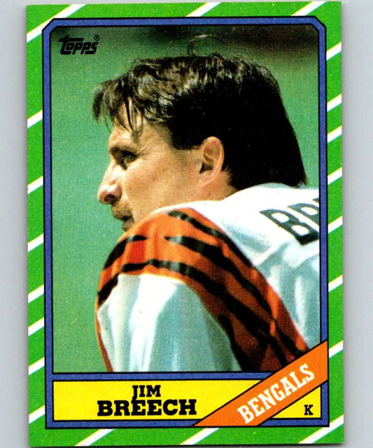 1986 Topps #262 Jim Breech Bengals NFL Football Image 1