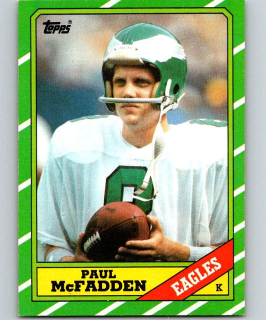 1986 Topps #274 Paul McFadden Eagles NFL Football Image 1