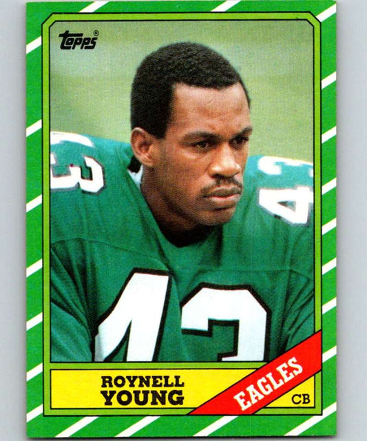 1986 Topps #278 Roynell Young Eagles NFL Football Image 1