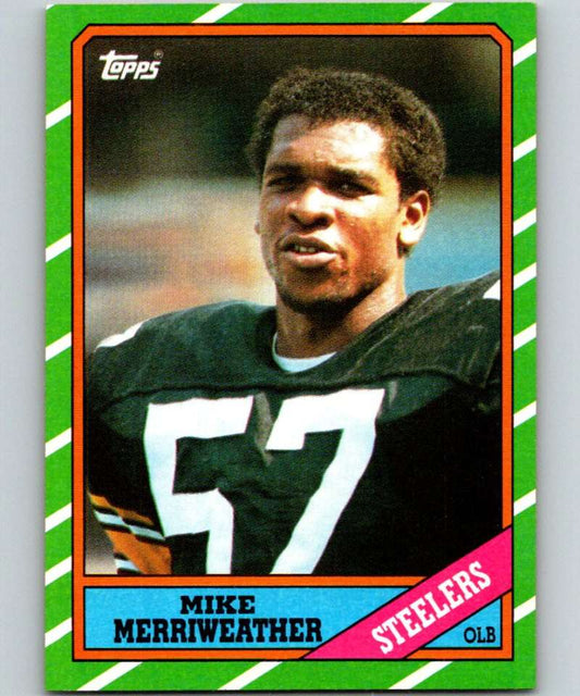 1986 Topps #289 Mike Merriweather Steelers NFL Football Image 1