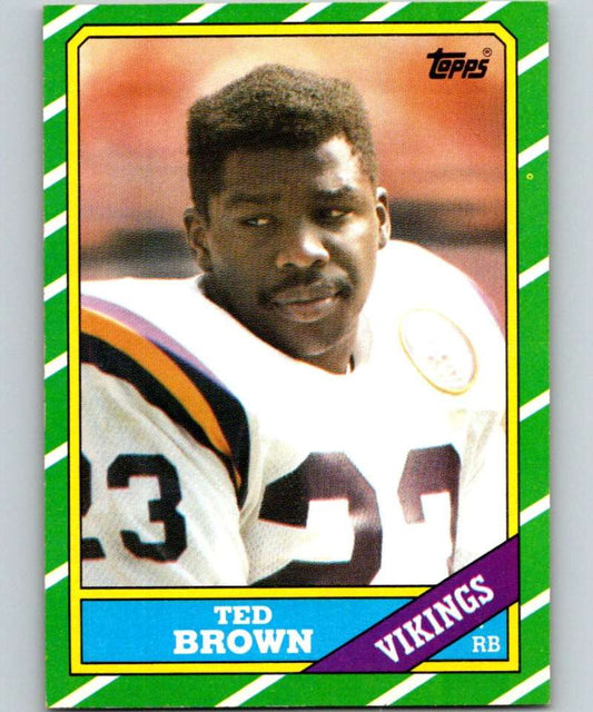 1986 Topps #295 Ted Brown Vikings NFL Football Image 1