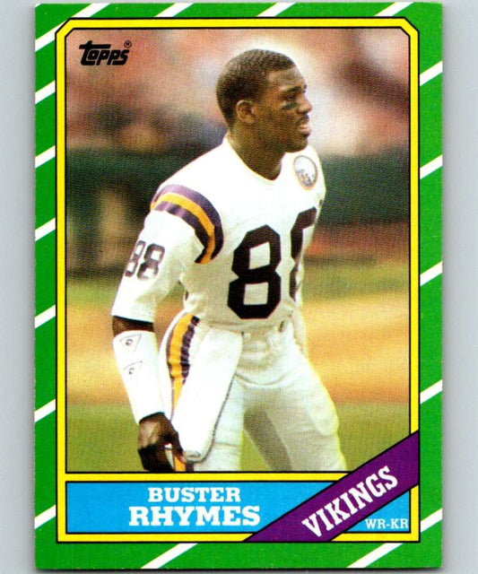 1986 Topps #296 Buster Rhymes Vikings NFL Football