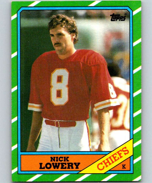 1986 Topps #308 Nick Lowery Chiefs NFL Football Image 1