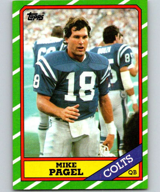 1986 Topps #315 Mike Pagel Colts NFL Football Image 1