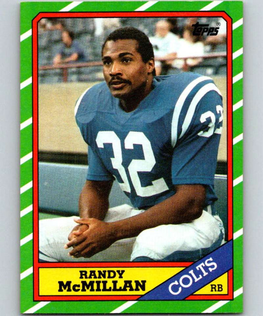 1986 Topps #316 Randy McMillan Colts NFL Football Image 1