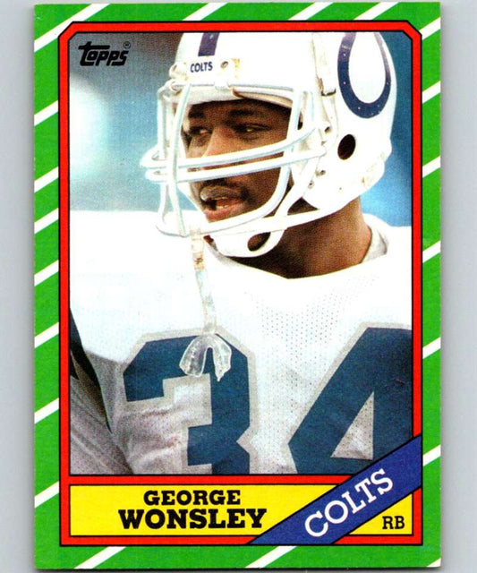 1986 Topps #318 George Wonsley RC Rookie Colts NFL Football