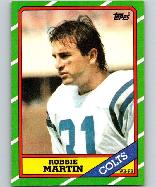 1986 Topps #319 Robbie Martin Colts NFL Football Image 1