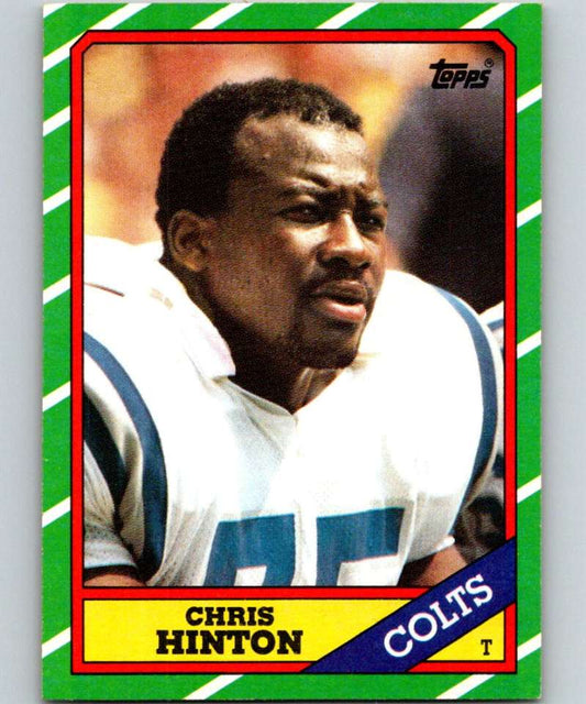 1986 Topps #321 Chris Hinton Colts NFL Football Image 1