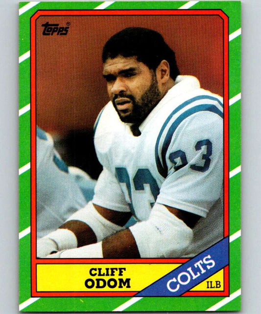 1986 Topps #324 Cliff Odom RC Rookie Colts NFL Football Image 1