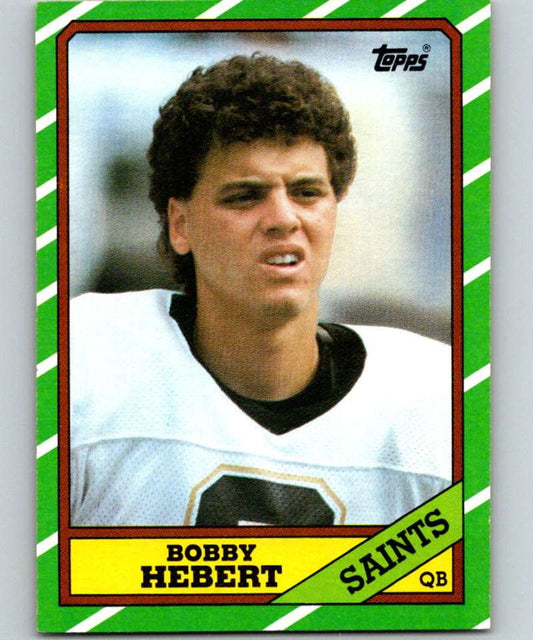 1986 Topps #339 Bobby Hebert RC Rookie Saints NFL Football