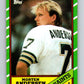 1986 Topps #344 Morten Andersen Saints NFL Football Image 1