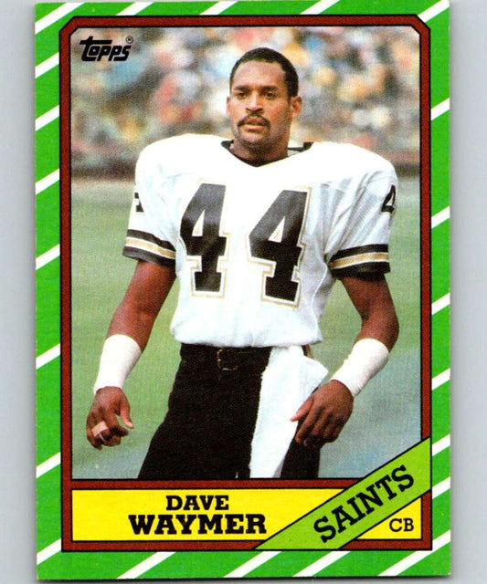 1986 Topps #347 Dave Waymer Saints NFL Football Image 1