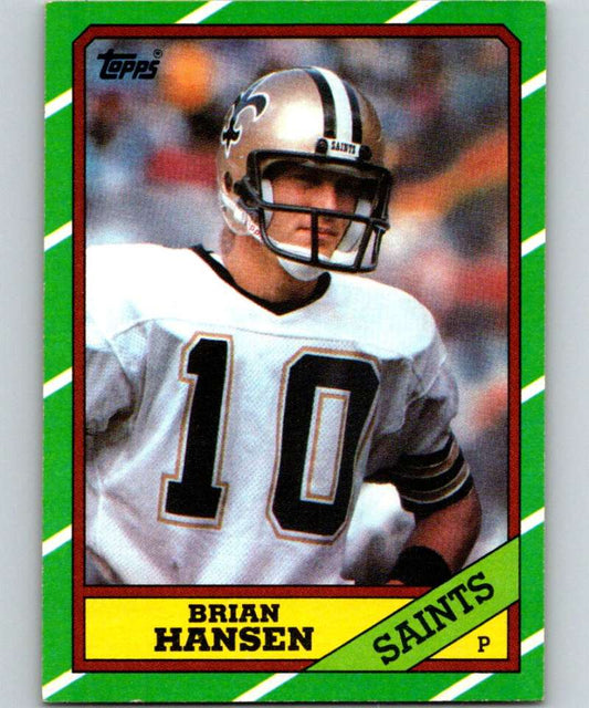 1986 Topps #348 Brian Hansen Saints NFL Football Image 1