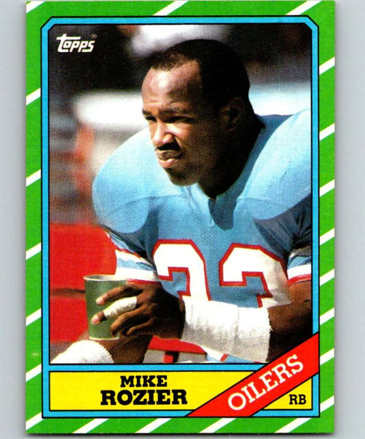 1986 Topps #351 Mike Rozier RC Rookie Oilers NFL Football Image 1