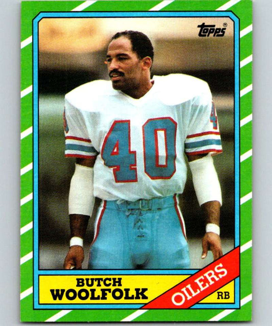 1986 Topps #352 Butch Woolfolk Oilers NFL Football