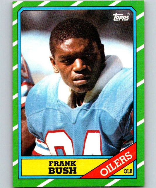 1986 Topps #358 Frank Bush Oilers NFL Football Image 1