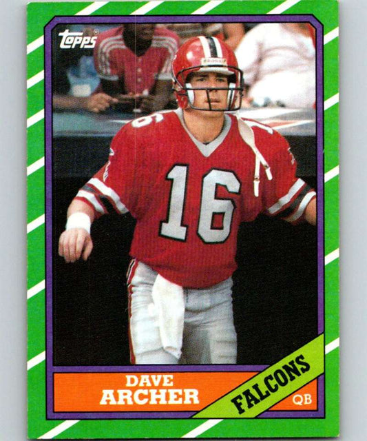 1986 Topps #361 David Archer RC Rookie Falcons NFL Football