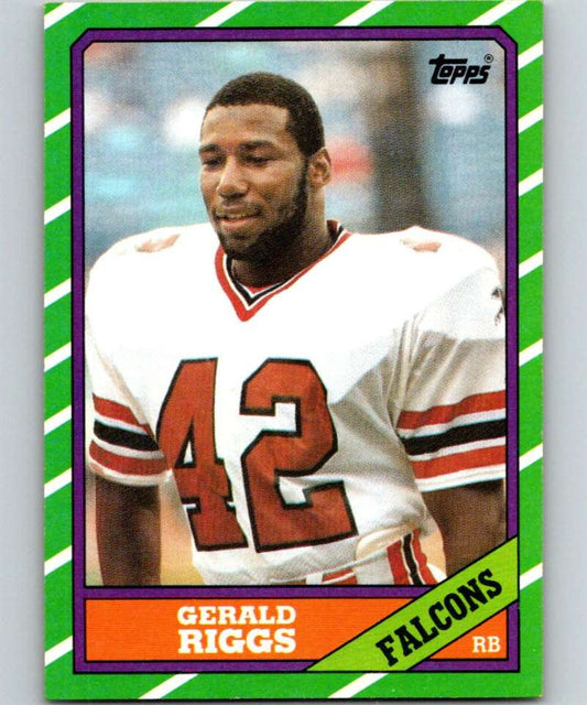 1986 Topps #362 Gerald Riggs Falcons NFL Football Image 1
