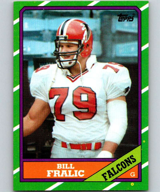 1986 Topps #367 Bill Fralic RC Rookie Falcons NFL Football Image 1