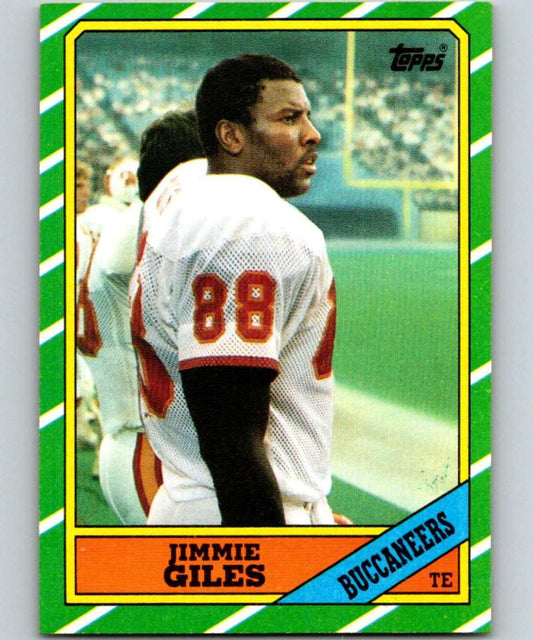 1986 Topps #378 Jimmie Giles Buccaneers NFL Football Image 1