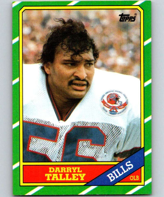 1986 Topps #391 Darryl Talley Bills NFL Football Image 1