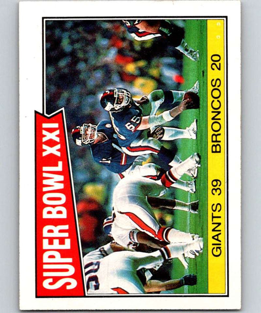 1987 Topps #1 Super Bowl XXI NY Giants NFL Football