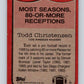 1987 Topps #2 Todd Christensen LA Raiders RB NFL Football Image 2