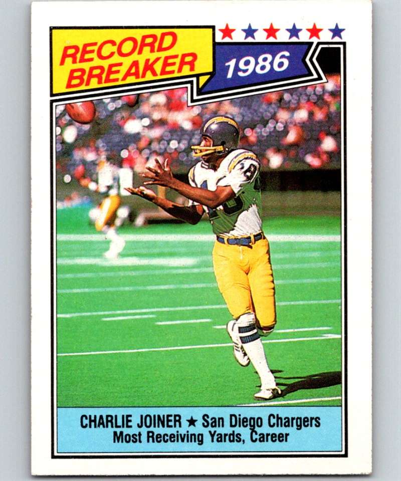 1987 Topps #4 Charlie Joiner Chargers RB NFL Football