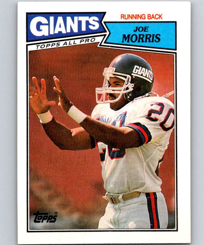 1987 Topps #11 Joe Morris NY Giants NFL Football Image 1