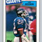 1987 Topps #13 Lee Rouson NY Giants NFL Football Image 1