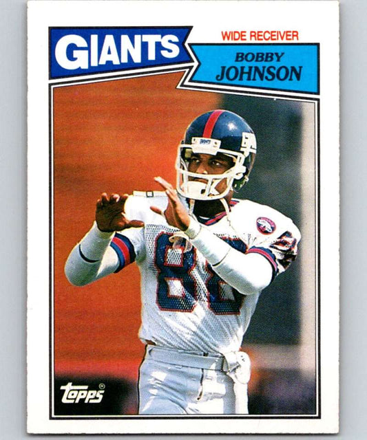 1987 Topps #14 Bobby Johnson NY Giants NFL Football Image 1