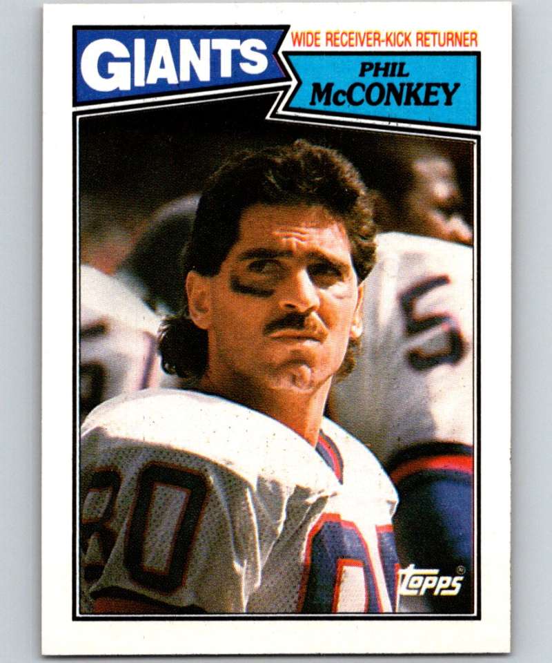 1987 Topps #16 Phil McConkey NY Giants NFL Football