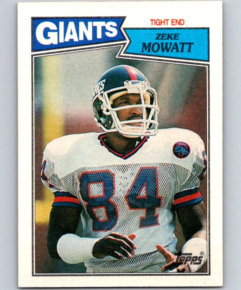 1987 Topps #18 Zeke Mowatt NY Giants NFL Football