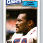 1987 Topps #25 Harry Carson NY Giants NFL Football
