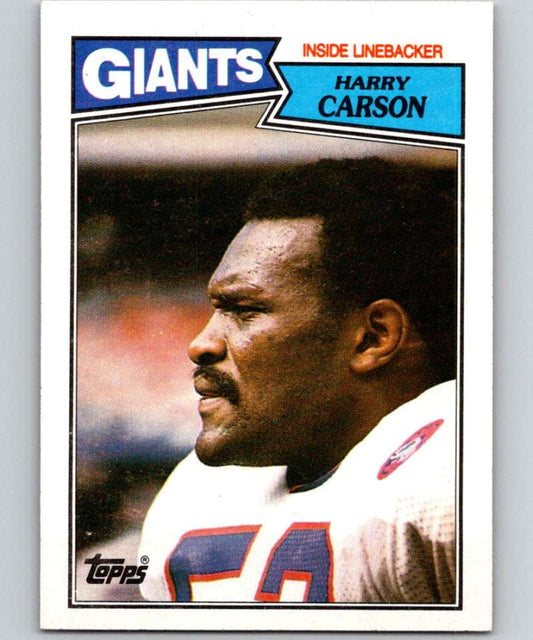 1987 Topps #25 Harry Carson NY Giants NFL Football