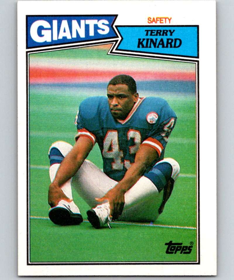 1987 Topps #27 Terry Kinard RC Rookie NY Giants NFL Football Image 1