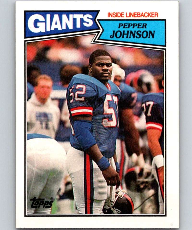 1987 Topps #28 Pepper Johnson RC Rookie NY Giants NFL Football