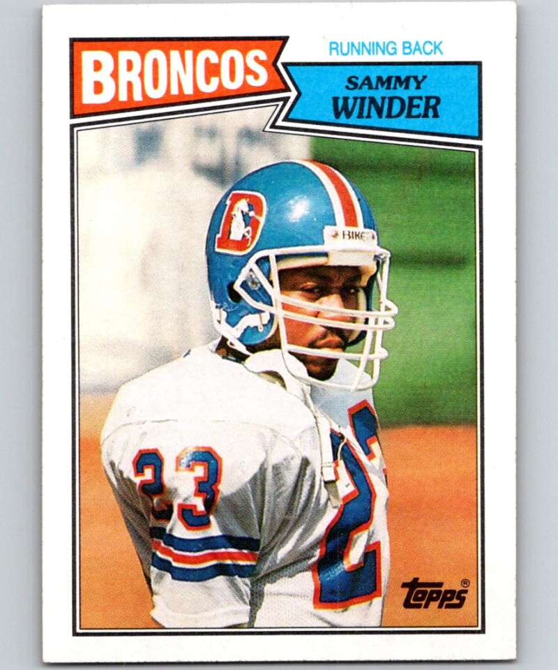 1987 Topps #33 Sammy Winder Broncos NFL Football Image 1